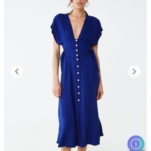Button-front midi dress